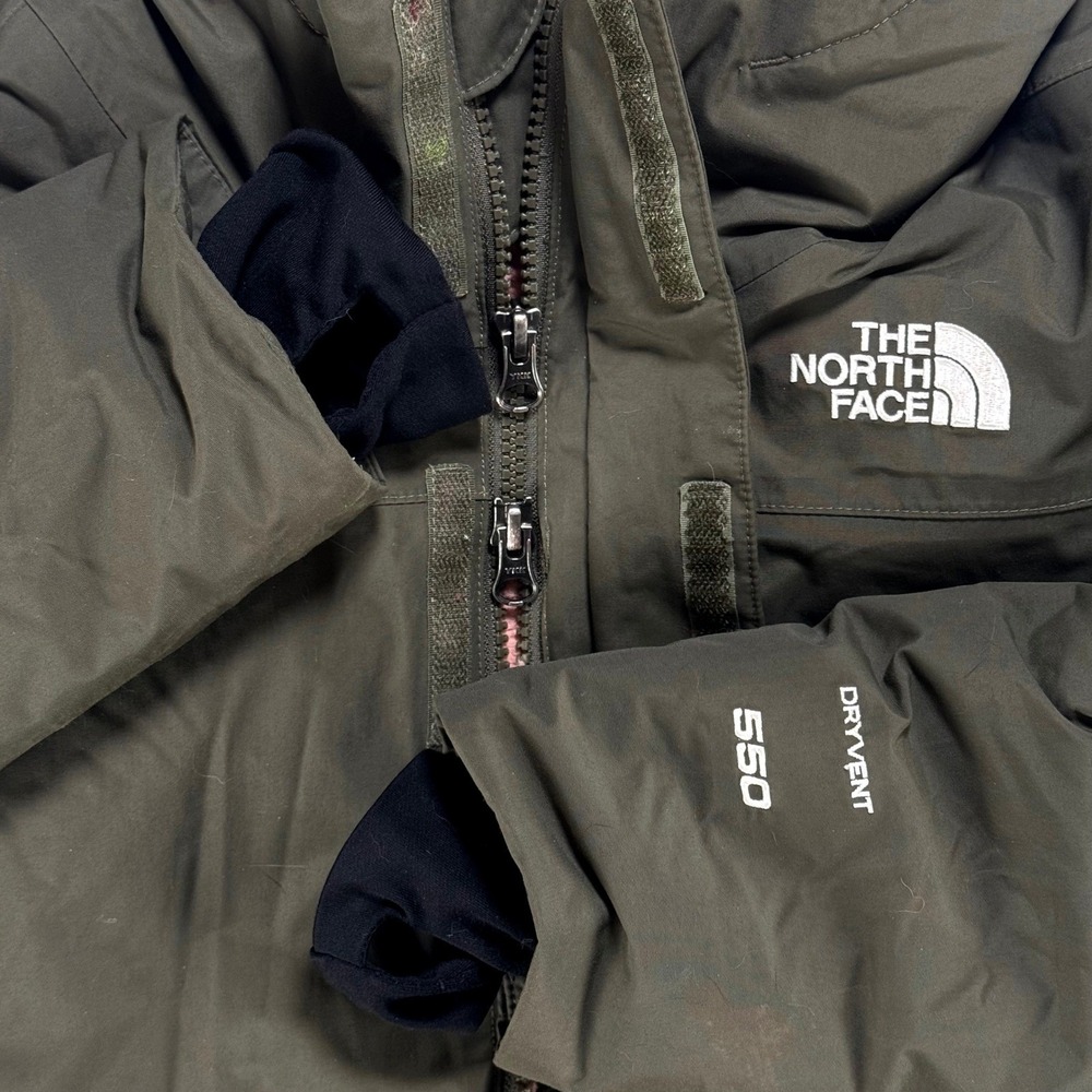 The North Face Girls Arctic Swirl Parka 550 Down DryVent Green L 14/16 - Picture 4 of 14